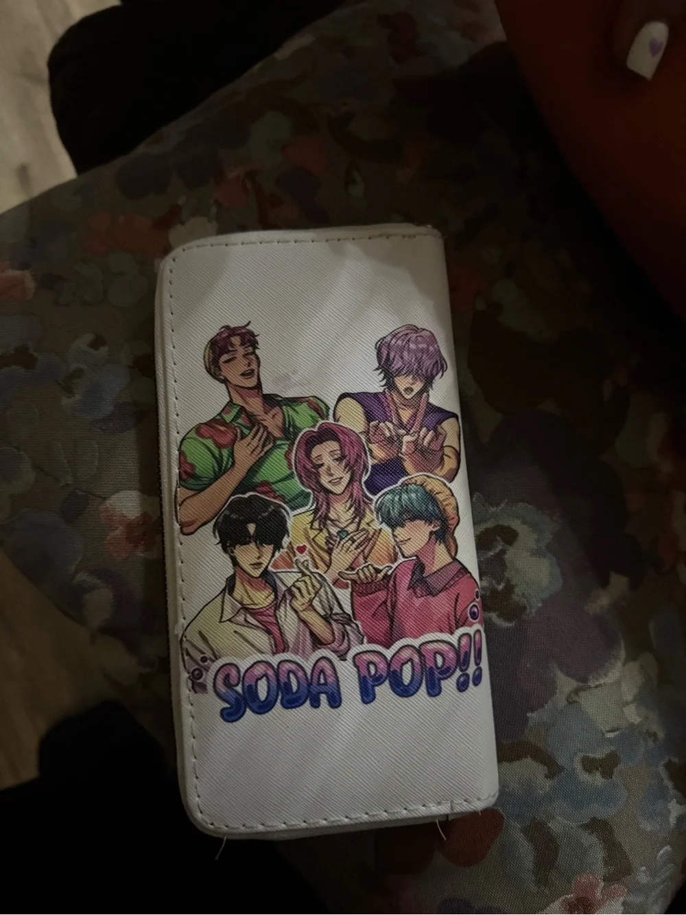 Soda Pop!! White Illustrated Flip Wallet